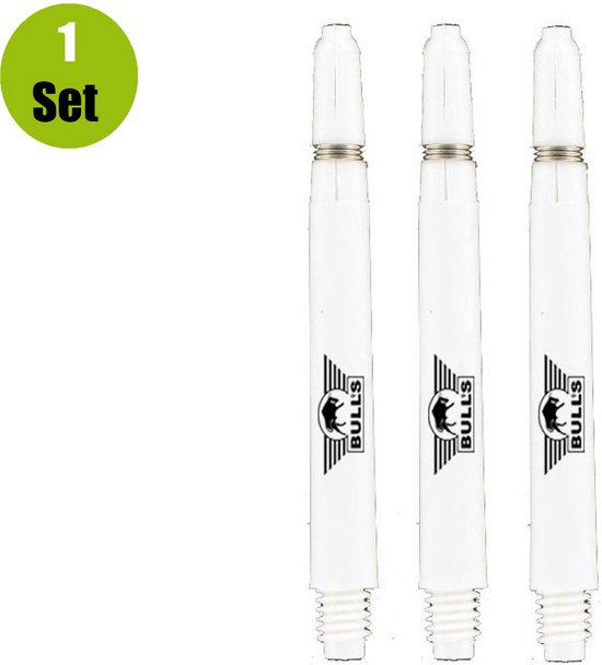Bulls Nylon Dart Shafts - Wit - In Between - (1 Set) van Bull's