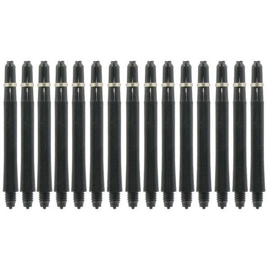 BULL'S nylon shaft medium + Ring - Zwart (5 stuks) van Bull's