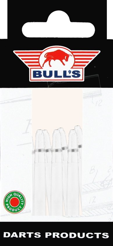 Bull's Nylon The Original Shaft + ring In Between White 5-pack van Bull's