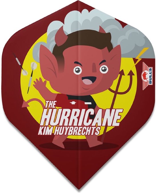Bull's Player 100 Kim Huybrechts Cartoon Std. - Dart Flights van Bull's