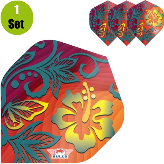 Bull's Powerflite S100 Flora Hicus Std. - Dart Flights van Merkloos