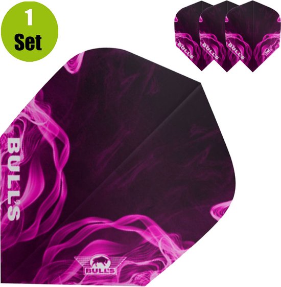 Bulls Powerflite Smoke Dartflights – Roze van Merkloos