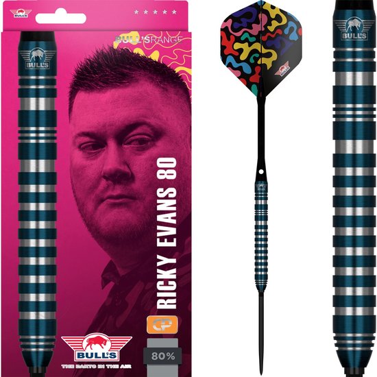 Bull's Ricky Evans Blue CP Steeltip 80% 23 gram van Bull's