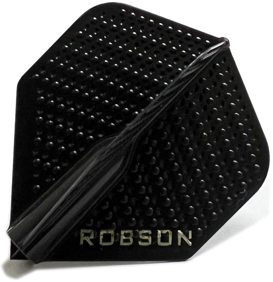 Bull's Robson Plus Dimpled Black No.2 - Dart Flights van Bull's