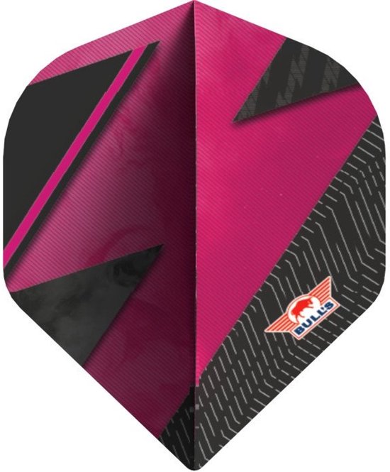 Bull's Series 100 Lightning Pink NO2 - Dart Flights van Merkloos