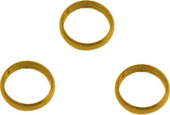 Bull's Shaft Rings Aluminium Goud Dikte 2 Mm 3 Stuks van Bull's