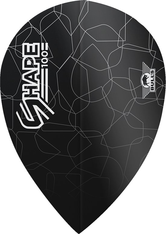 Bull's shape 100 Pear black dartflight van Bull's