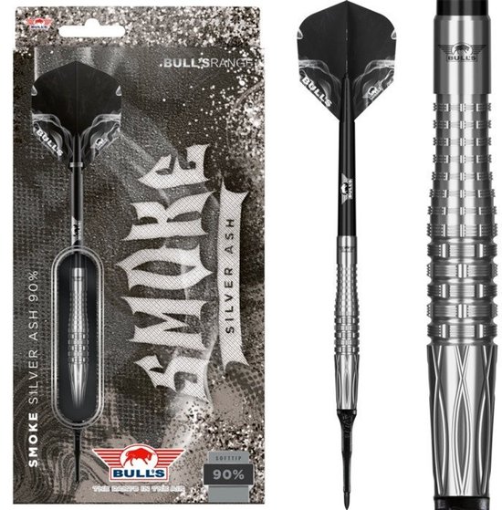 Bull's Smoke Silver Ash 90% Soft Tip - Dartpijlen - 20 Gram