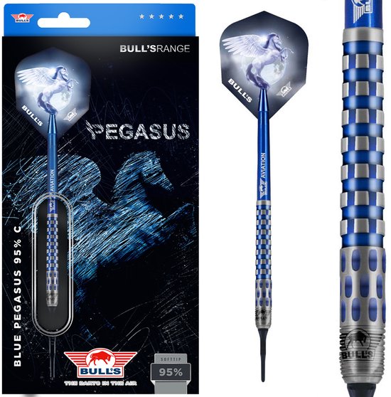 Bull's Softtip Blue Pegasus 95% C 22 gram van Bull's