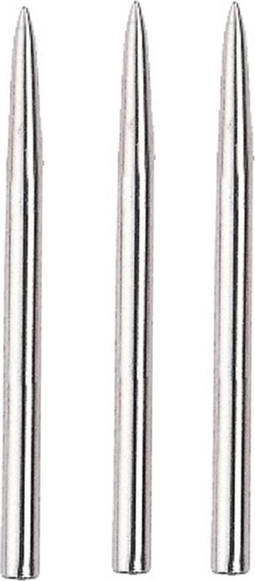 Bull's Steel Dart Grip Points Silver 38MM van Merkloos
