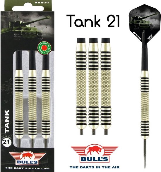 Bull's Tank Nickel Silver 21g - Dartpijlen - 21 Gram van Bull's