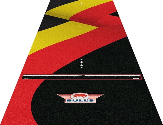Bulls Terra Carpet Mat 60×300 Zwart-Rood-Geel van Bull's