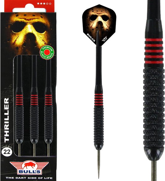 Bull's Thriller Black Brass 22 gram - Dartpijlen - Darts van Bull's