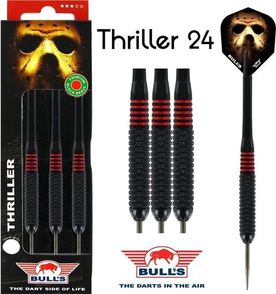 Bull's Thriller Black Brass 24 gram - Dartpijlen - Darts van Bull's