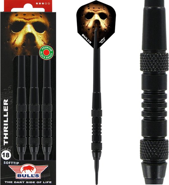 Bull's Thriller Black Brass Soft Tip - Dartpijlen - Darts van Bull's