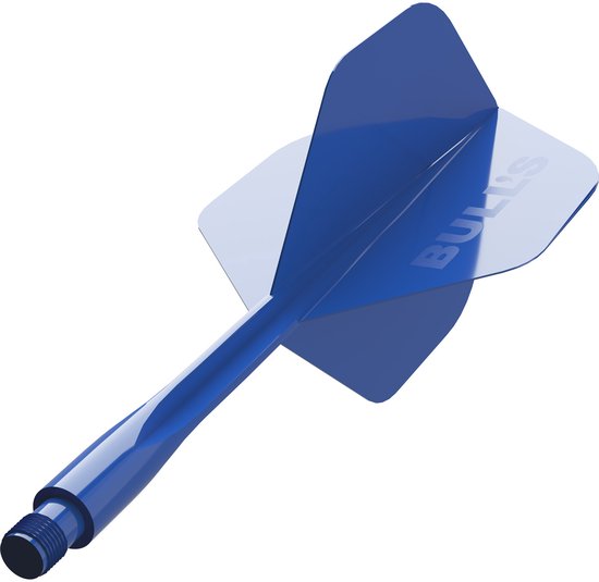 Bull's Union Pro Flight System - Lang - Blauw - Shaft & Flight in 1 van Bull's