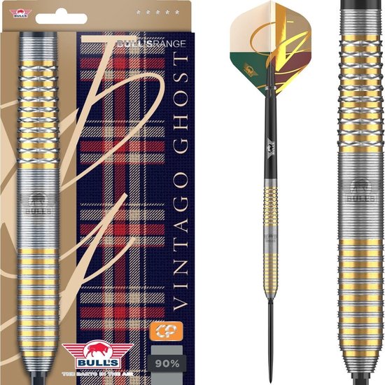 Bull's Vintago Ghost CP Steeltip Dartpijlen 90% Tungsten - Ghost Barrel - Microgrip & Delta Grip - Professionele Darts