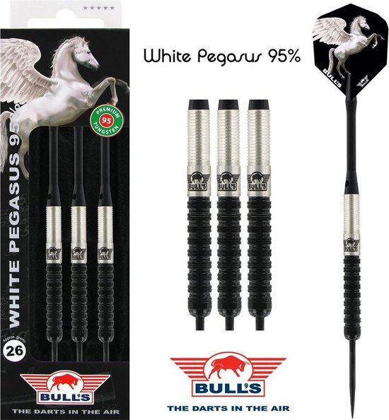 Bull's White Pegasus 95% - Dartpijlen - 22 Gram van Bull's