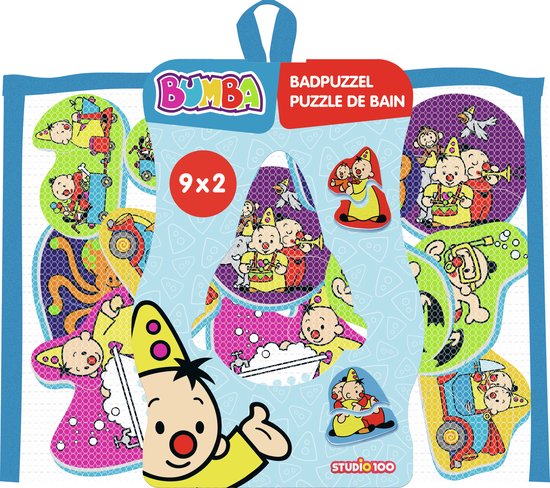 Bumba badpuzzel - 9 badpuzzels uit 2 delen - kleeft op de badrand van Bumba