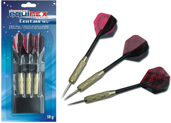 Cantaurus Dartpijlen set 18gram - 3 Darts - Steeltip Dartpijlen - Met Darts-case - Dartspijlen van Cantaurus