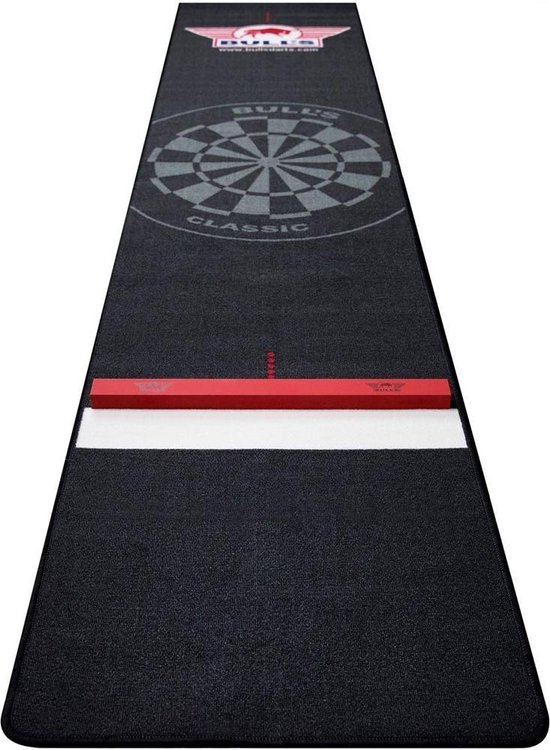 Carpet Dartmat + Oche 300x95cm - Black - Bulls van Bull's