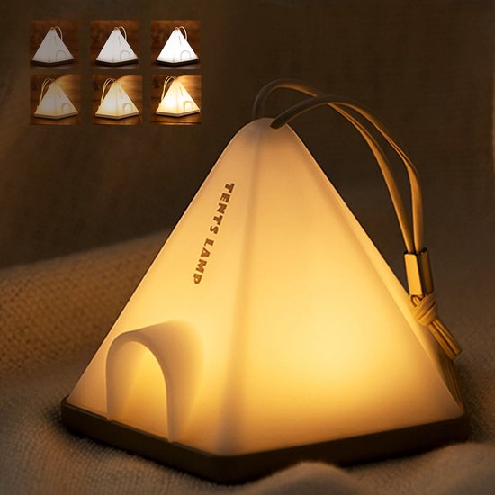 CHIWIN USB Oplaadbare Nachtlamp – 6‑standen Dimmer Kinderlamp met Timer – Wand of Tafellamp – Warm/Wit Licht – Ideaal voor Babykamer, Camping, Borstvoeding van Chi