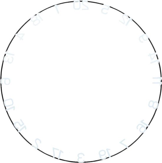 Cijferring Dartbord - Reserve Ring - Verbeter je Spel - Extra Grote Cijfers - One Size - Wit