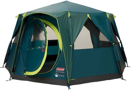 Coleman Octagon Blackout familietent - tent 8 persoons - verduisterende tent - groen van Coleman