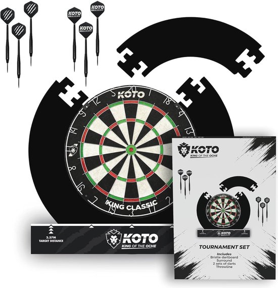 Complete Dartset met Bristle Dartbord en Darts - Ideaal voor Toernooien van Axi