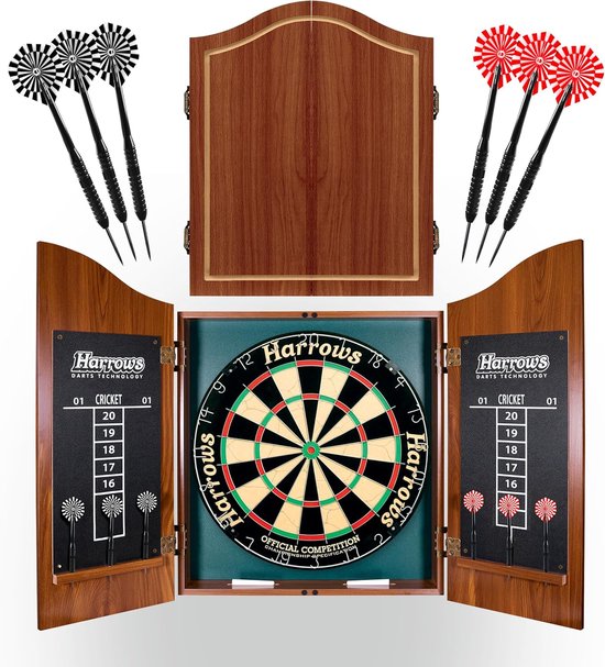 Complete dartset met scorebord en dartpijlen van Merkloos