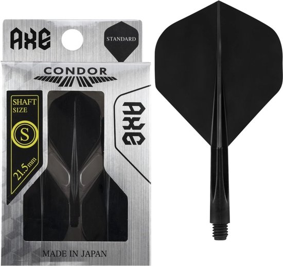 CONDOR AXE FLIGHT SYSTEM - SMALL BLACK - DART FLIGHTS van Condor