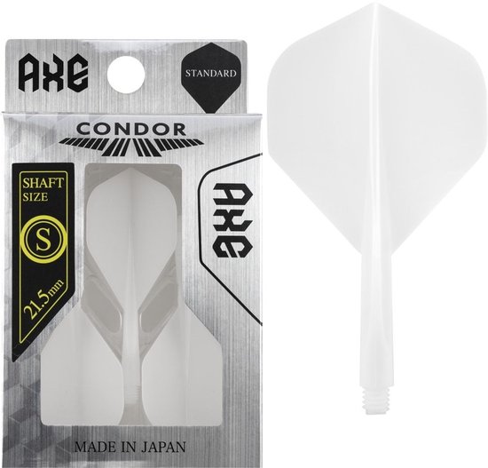 Condor Axe Flight System - Standard White - Dart Flights van Condor