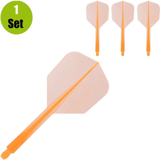 Condor Neon Axe Flight System - Small Orange - Dart Flights van Condor