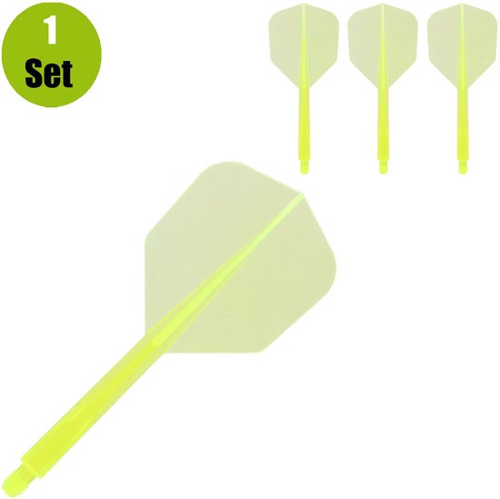 Condor Neon Axe Flight System - Small Yellow - Dart Flights van Condor
