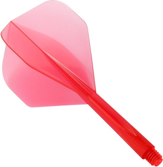 Condor Zero Stress Flight System - Standard Clear Red - Dart Flights Long van Merkloos
