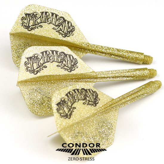 Condor Zero Stress Player - Yuki Yamada - The Classic - Gold/Glitter - Small - Dart Flight van Condor
