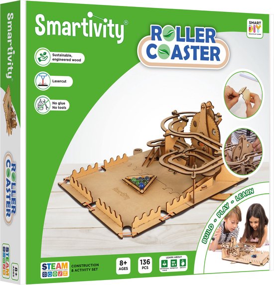 Constructieset - Knikkerbaan - Rollercoaster - 8+** van Hubelino