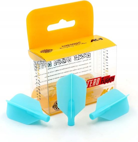 CUESOUL AK4 Smalle Dart Flights Blauw - Set van 3 van Cuesoul