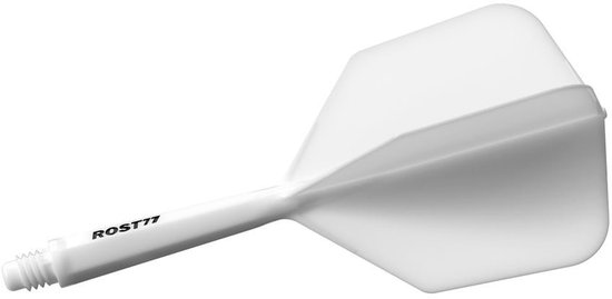 Cuesoul ROST 77 Solid White Big Wing - Dart Flights van Cuesoul