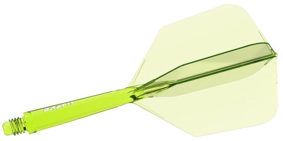 Cuesoul ROST 77 Transparent Green Red Big Wing - Dart Flights van Merkloos