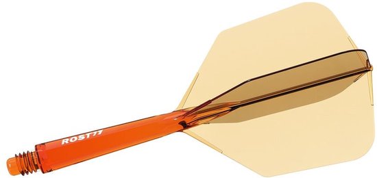 Cuesoul ROST 77 Transparent Orange Big Wing - Dart Flights van Merkloos