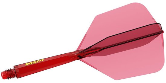 Cuesoul ROST 77 Transparent Red Big Wing - Dart Flights van Merkloos
