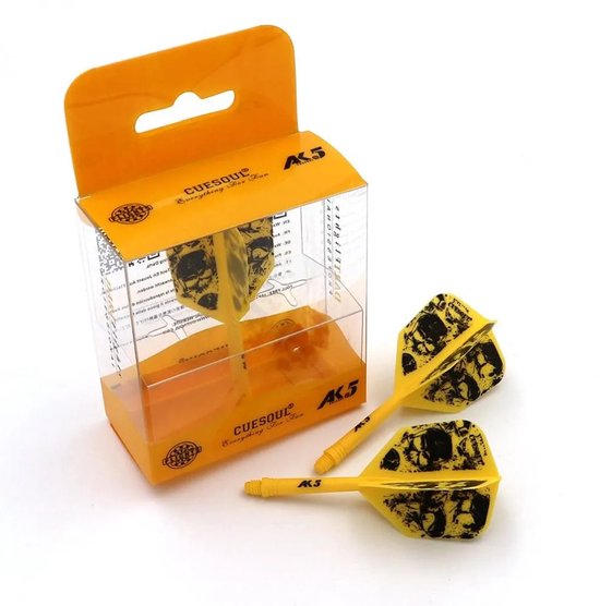 Cuesoul - ROST Integrated Dart Flights - Skeleton Yellow Shape