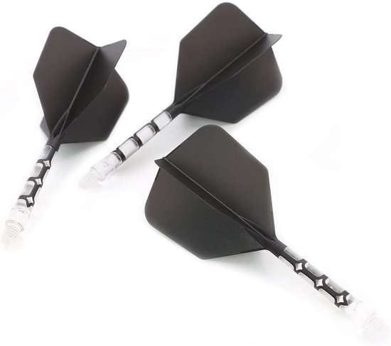 Cuesoul - ROST T19 Integrated Dart Flights - Big Wing - Black Clear van Merkloos