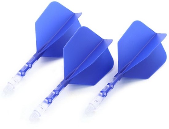Cuesoul - ROST T19 Integrated Dart Flights - Big Wing - Blue Clear
