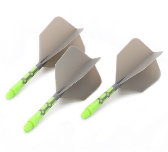 Cuesoul - ROST T19 Integrated Dart Flights - Big Wing - Grey Green van Merkloos