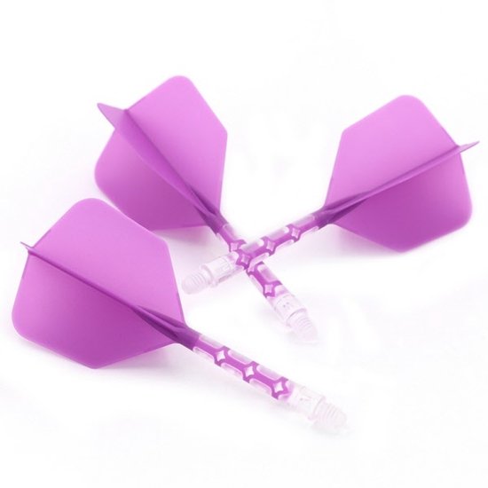 Cuesoul - ROST T19 Integrated Dart Flights - Big Wing - Purple Clear