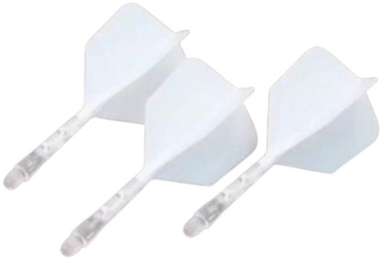 Cuesoul - ROST T19 Integrated Dart Flights - Big Wing - White Clear van Cuesoul