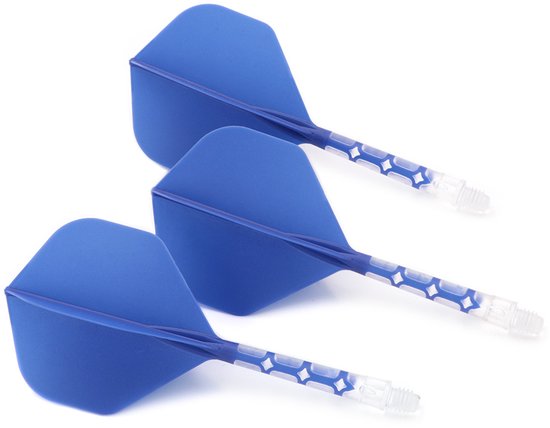 Cuesoul - ROST T19 Integrated Dart Flights - Standard Shape - Clear Blue van Merkloos