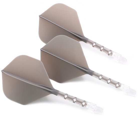 Cuesoul - ROST T19 Integrated Dart Flights - Standard Shape - Clear Grey van Merkloos